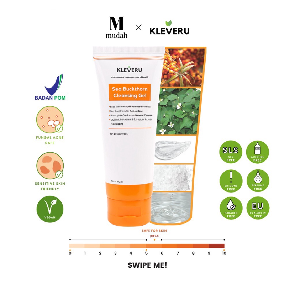 KLEVERU Sea Buckthorn Cleansing Gel 100ml