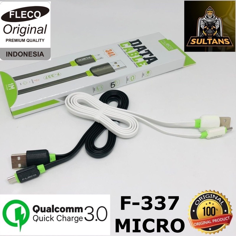 PROMO KABEL DATA FLECO F337 MICRO FAST CHARGING 100CM QUICK CHARGER