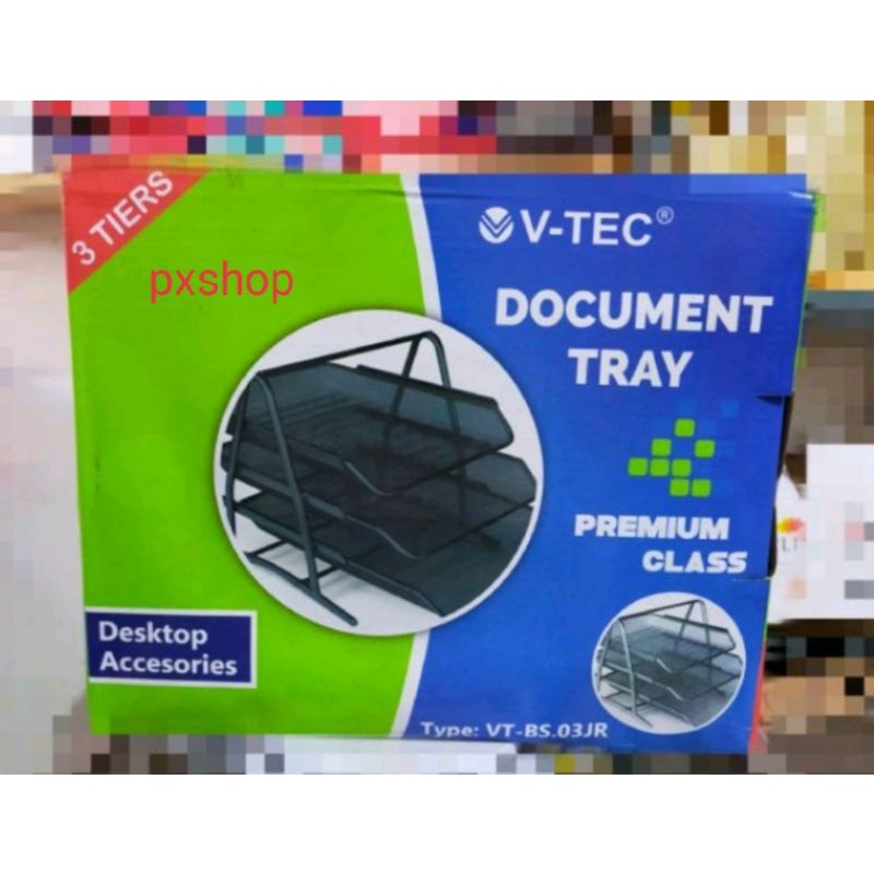 

Rak Surat/Document Tray/Tray Besi 3 susun V-Tec