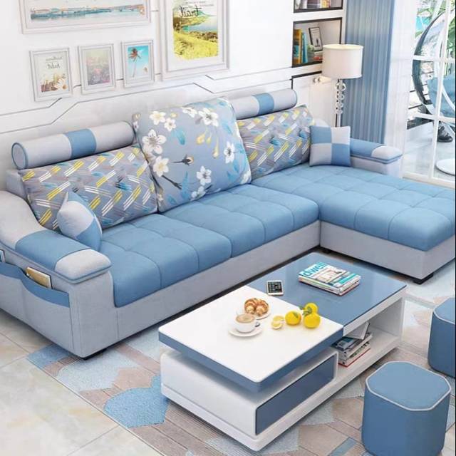 SOFA CANTIK L SHAPE, KUALITAS PREMIUM GRADE A NO 1 HARGA MUWAH KUALITAS MEWAH