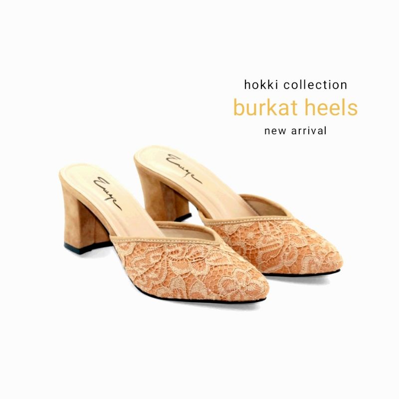 Brukat Heelsl Hak 7 cm Premium sandal Selop Pesta