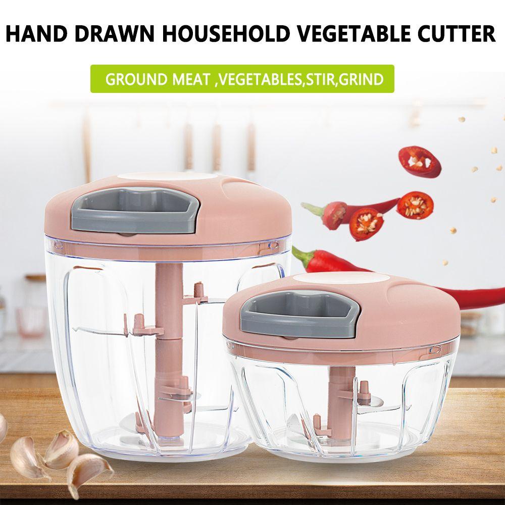 SOLIGHTER Vegetable Chopper New Hand Pull Manual Meat Grinder Vegetable Nuts Shredders Food Chopper Mincer Slicer Masher