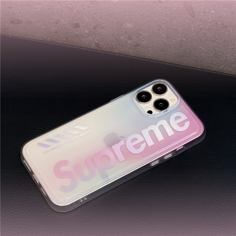 Soft Case Kamera translucent Desain Supre me Untuk iphone 14PROMAX PLUS PRO 13 12 11PROMAX