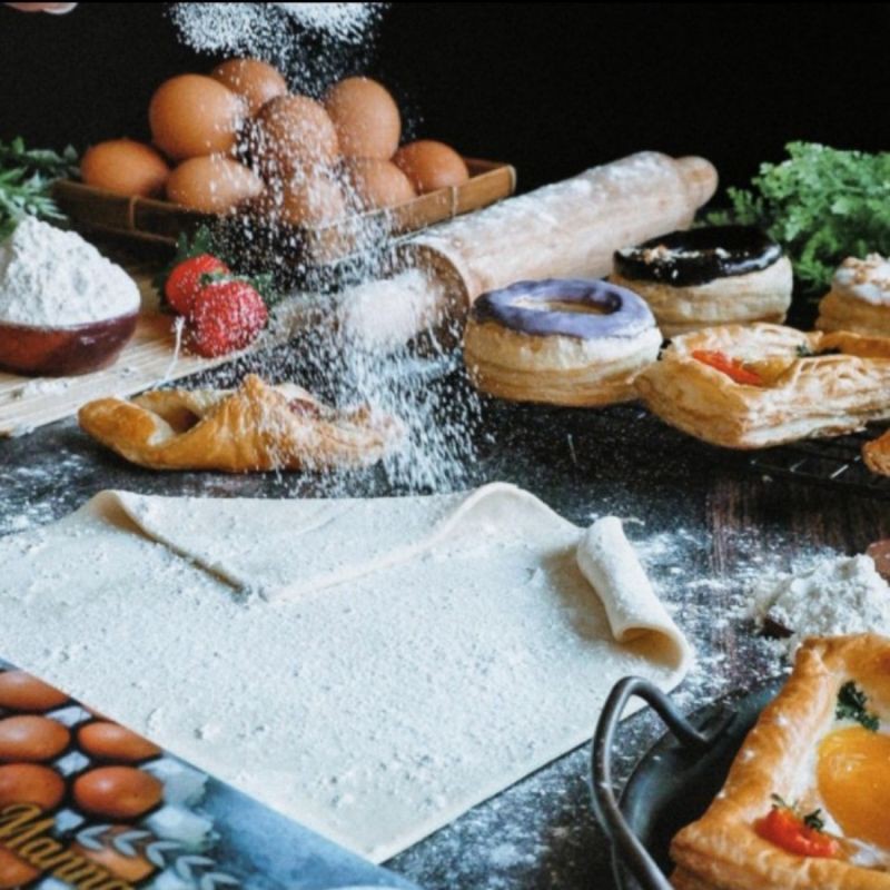 

puff pastry sheet /lembaran kulit pastry 750 gram manna food