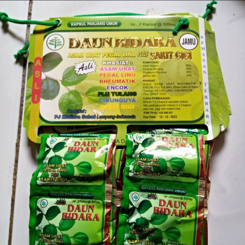 Jual Daun Bidara Kapsul Asam Urat Pegal Linu Dan Sakit Kepala Shopee