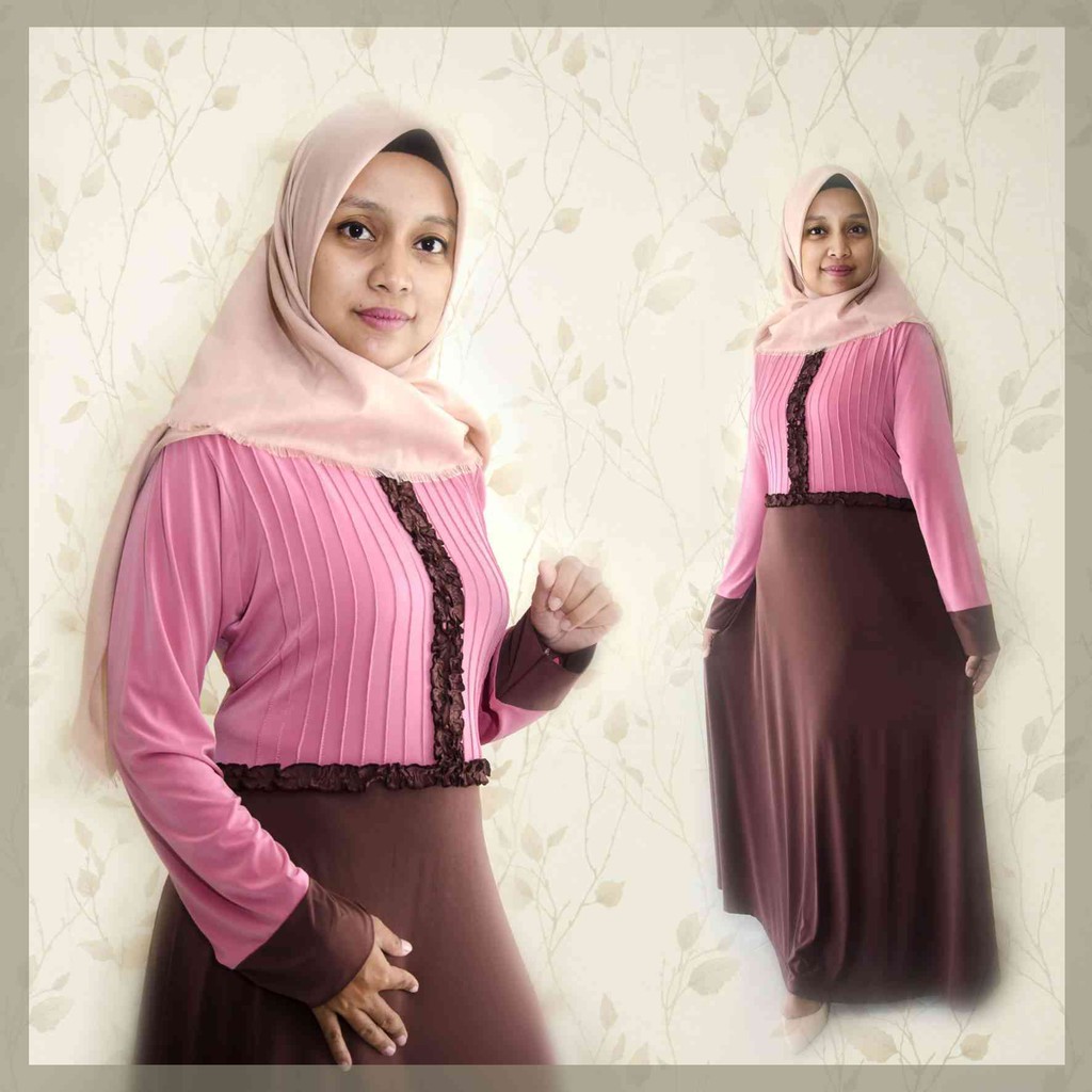 Gamis Jersey kombinasi