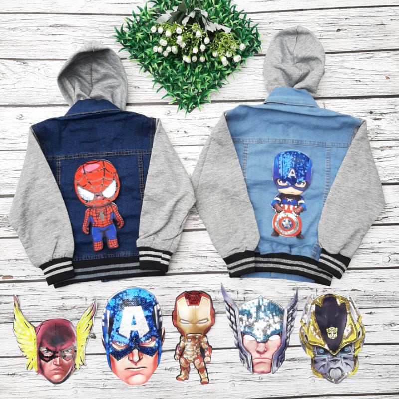 JAKET JEANS HOODIE ANAK (1-10tahun)