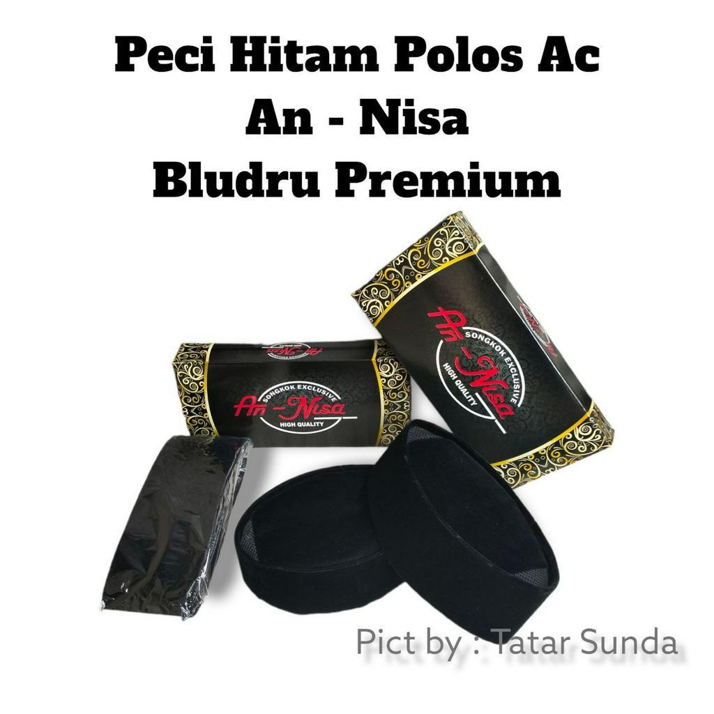 Peci Hitam Pekat Real Pict Songkok Pria Ukuran Anak Dewasa Tinggi 6 CM 7 Cm 8 Cm 9 Cm 10 Cm Cap Annisa Terbaru Promo Bisa COD