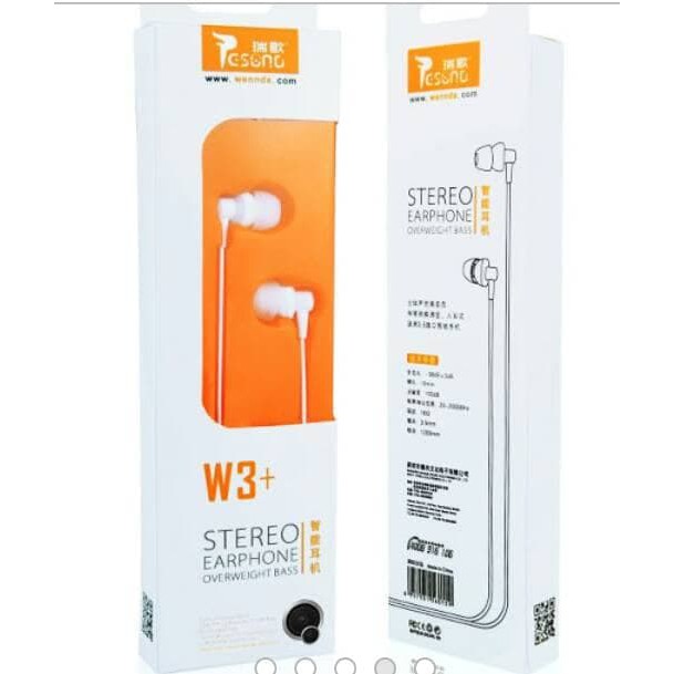 Earphone / Handsfree Resong Stereo W3+ by VIVAN Best seller