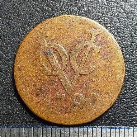 #3.VB. UANG KUNO / KOIN KUNO VOC  BELANDA 2 DUIT TAHUN 1790