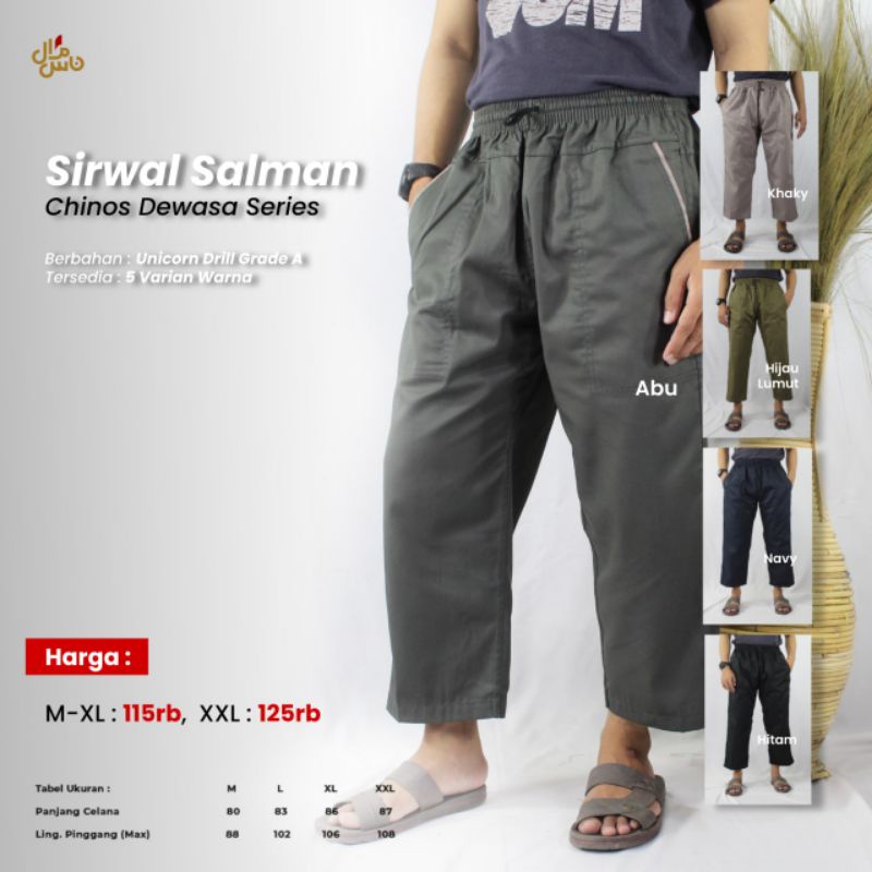 CELANA SIRWAL CHINOS PRIA DEWASA PREMIUM QUALITY ORIGINAL
