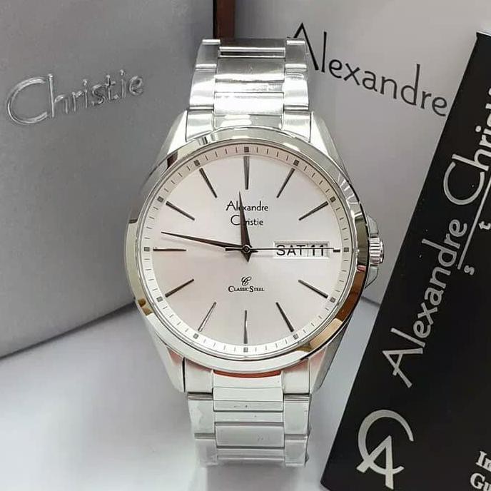Jam Tangan Pria Alexander Cristie AC8592 Silver Original New