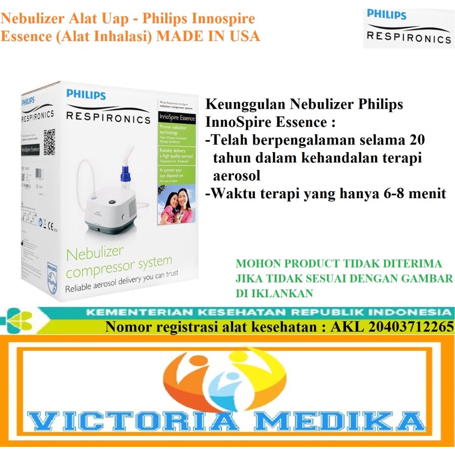 PHILIPS Nebulizer Respironics InnoSpire Essence / Home Nebulizer / Nebulizer Portable PHILIPS