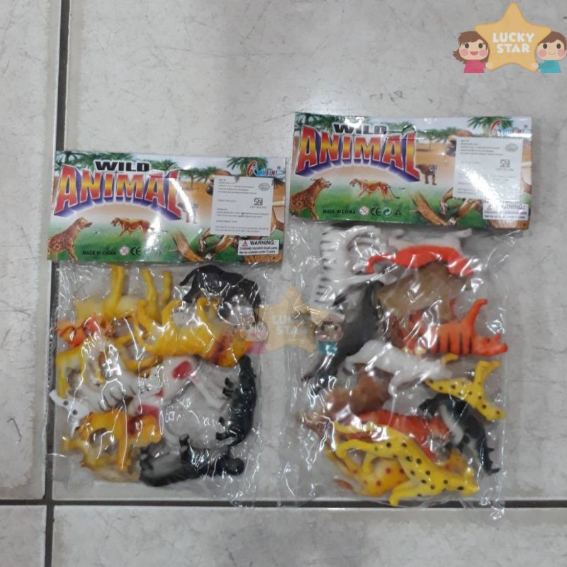 Mainan Anak Figure Set Wild Animal Binatang Safari Liar Kecil A588
