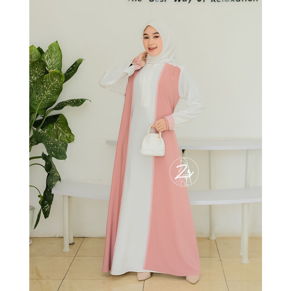 GAMIS SAFIRA &amp; ALIFA BY ZR modis model buka tutup itycrepe baju muslim muslimah fashion reseller dropshiper terbaru kondangan pesta pengajian mejlelis remaja