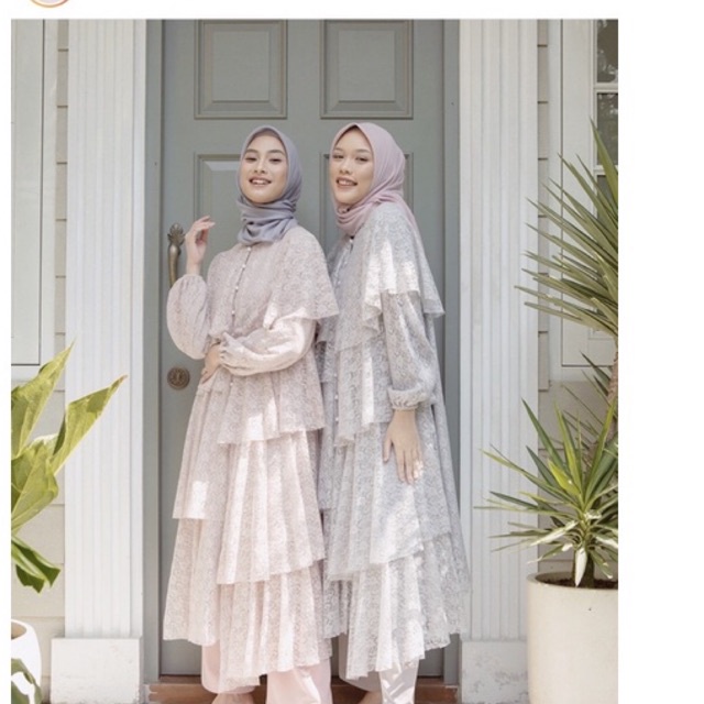 Preloved Hijabchic Hawa Tunic Lace Grey L