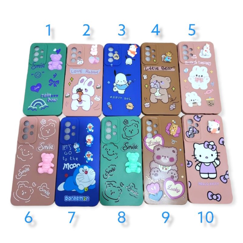 CASE MACARON KARTUN + BONEKA 3D TIMBUL OPPO A52 / A72 / A92 / A5S / A12