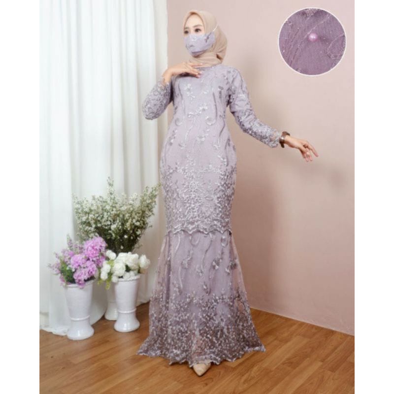 Best seller! gamis duyung RASAQI kebaya/gamis tinggkat duyung/gamis modern/gamis pesta model duyung