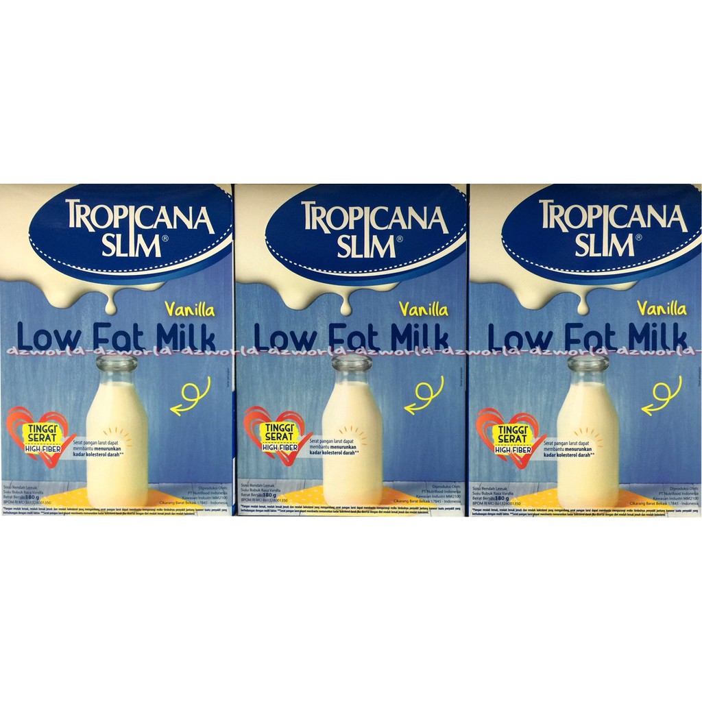 Tropicana Slim Low Fat Milk 500gr Vanilla Susu Tropicana Slims Vanila Slime TS Rendah Gula Lowfat Tropikana Slim 500 gram