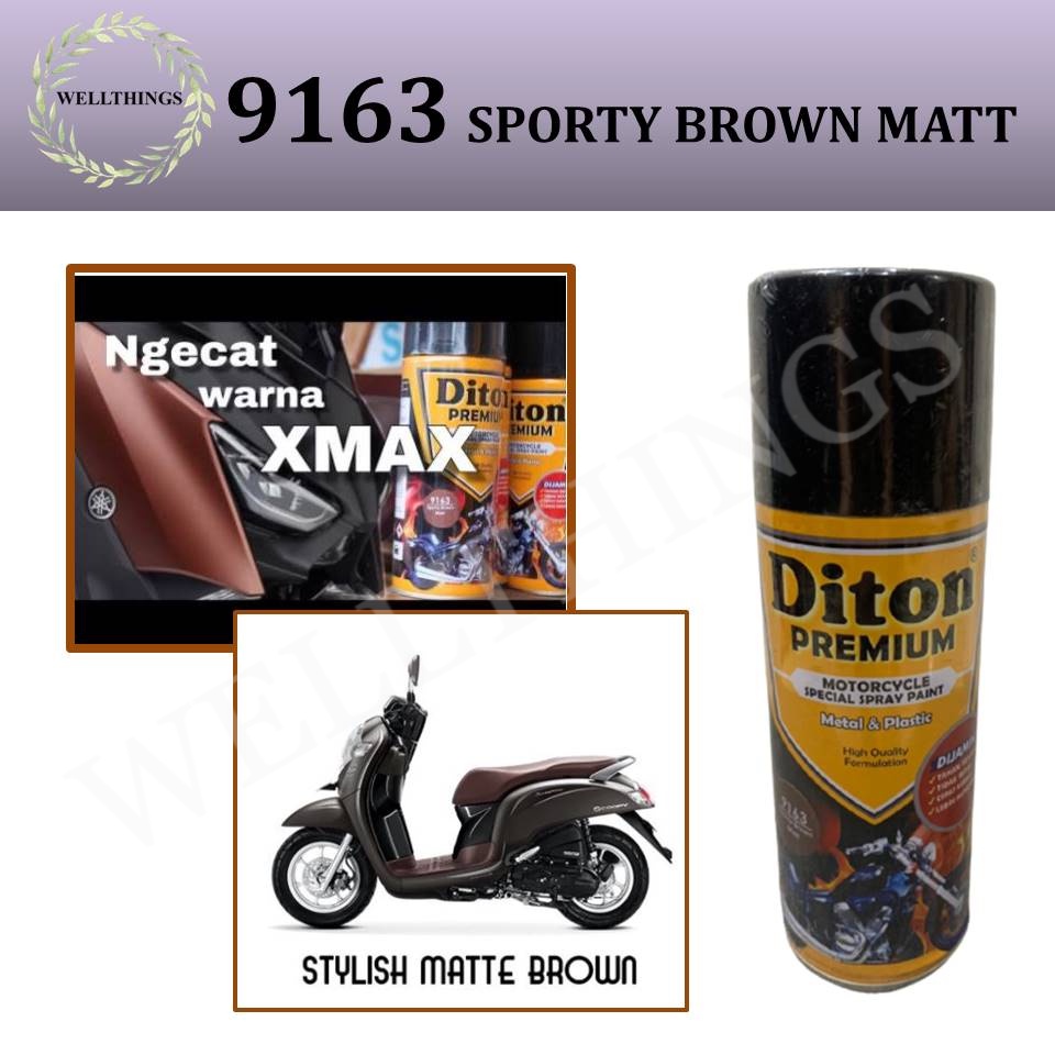 Cat Pilox Diton Premium Sporty Brown Matt 9163 400cc Coklat Doff Matte sepeda motor mobil helm pylox