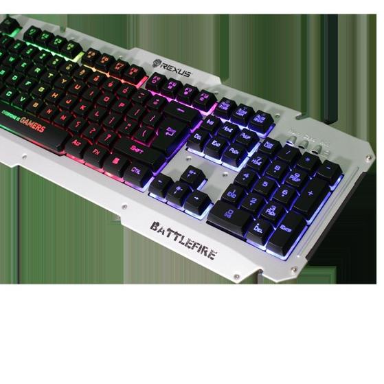 ℗ Keyboard Gaming Rexus K9D Silver Semi Mechanical 19 Keys Anti Ghost ◘