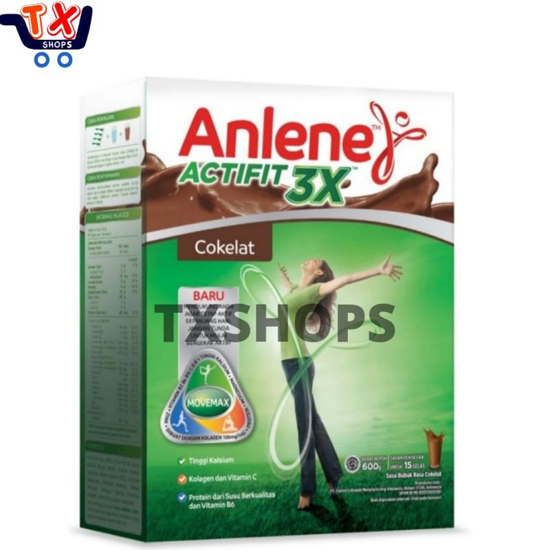 

Anlene Actifit 3X 590 gram / 590gr Original Coklat Cokelat Vanila Vanilla