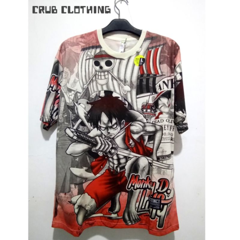 KAOS LUFFY ONE PIECE FULL PRINT| KAOS COWOK | KAOS ANIME