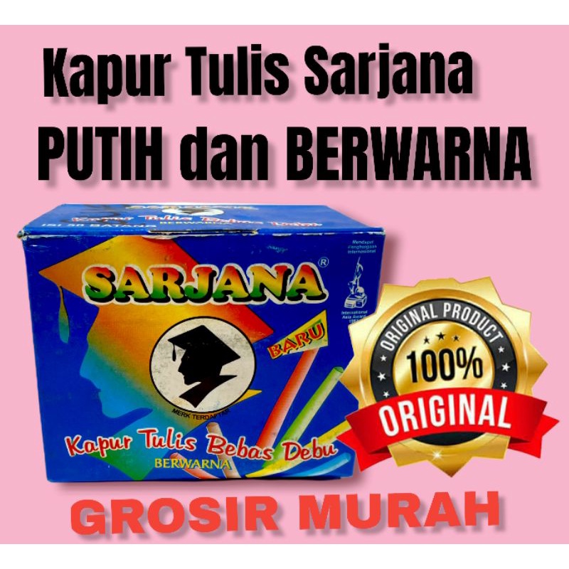 

Kapur Tulis Sarjana Putih dan Warna isi 50