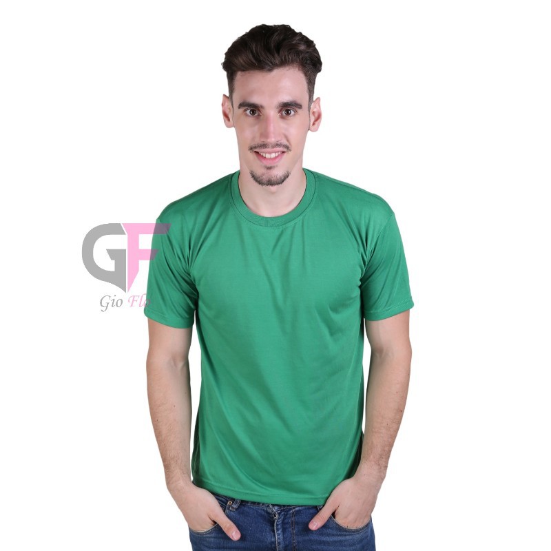 GIOFLO Kaos Pendek Terbaru Tshirts Polos Hijau Fuji / PLS 123