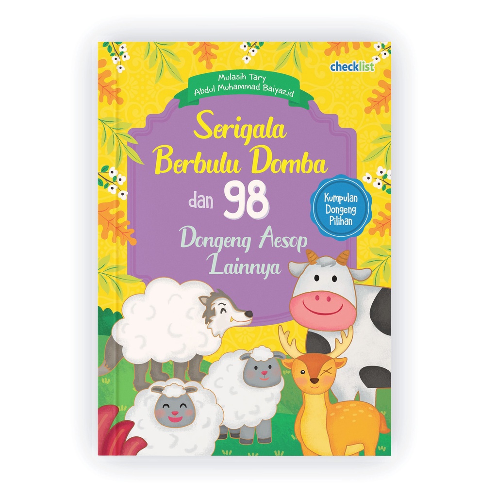 Buku Cerita Anak Serigala Berbulu Domba & 98 Dongeng Aesop Lainnya Bergambar Full Color