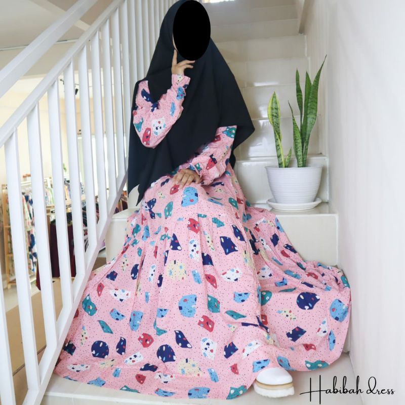 Habibah Dresss | Gamis Habibah | Gamis Katun Rayon viscose
