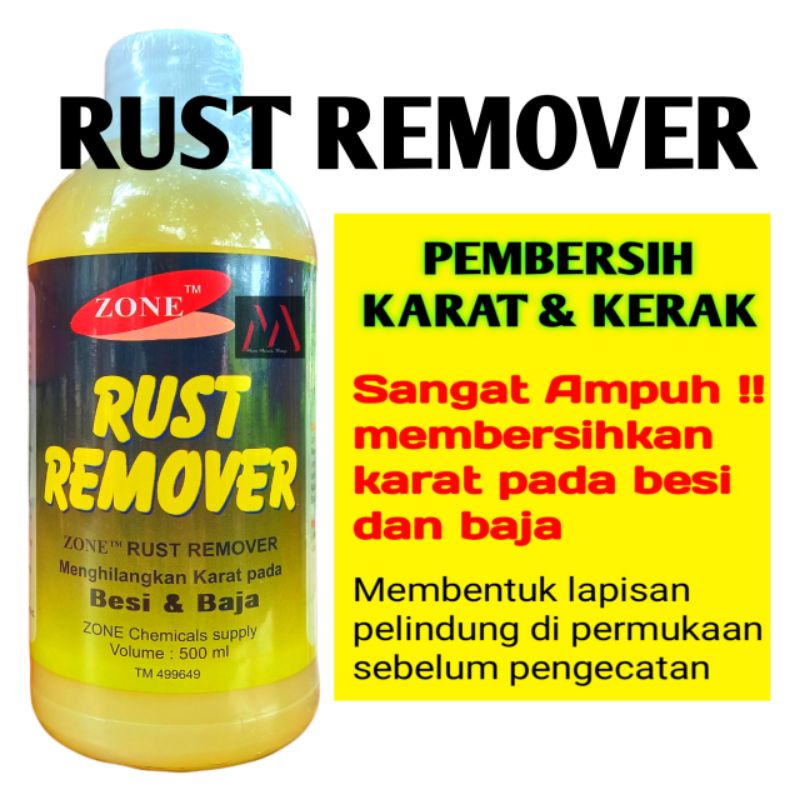 Rust Remover Pembersih Karat dan Kerak pada permukaan besi, baja, alumunium, kuningan, tembaga, stainless steel, chrome