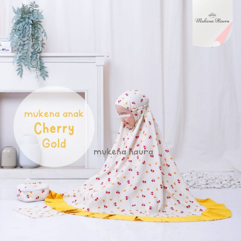 Mukena Anak Perempuan Cherry Mukena Anak Rayon Usia 6 7 8 9 10 11 12 Tahun Telekung Mukenah Anak