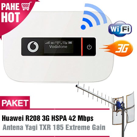 Paket Modem Wifi Mifi Huawei R208 42 Mbps + Antena Yagi TXR185 + Pigtail