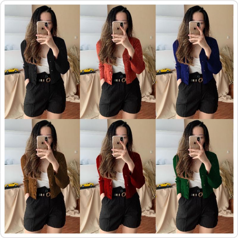 CARDI RAJUT JEMMA CARDIGAN CROP TOP RAJUT Ns simple casual Cardi