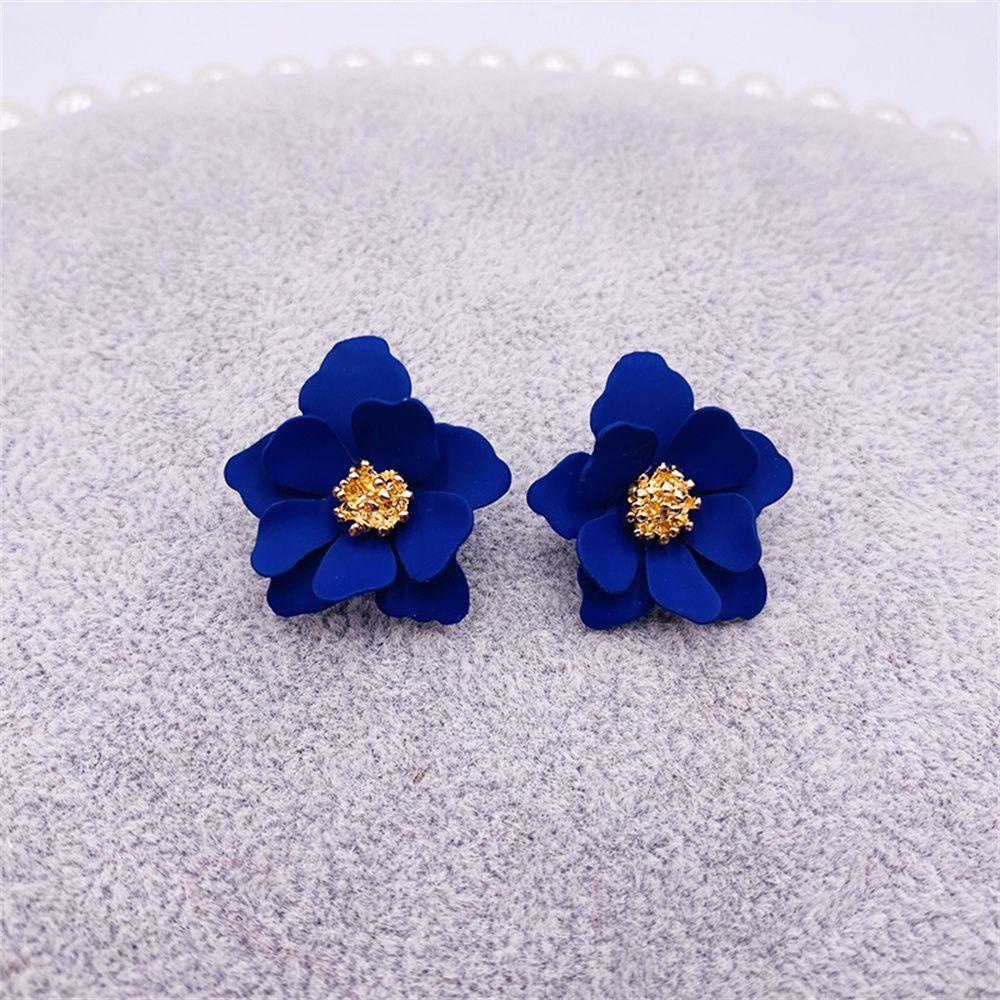 R-flower Stud earrings Perhiasan Aesthetic Murah womens Jewelry Anting Cewek Perhiasan Cat Semprot