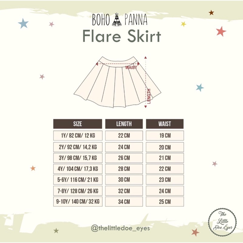 Bohopanna Flare Skirt - Rok Anak