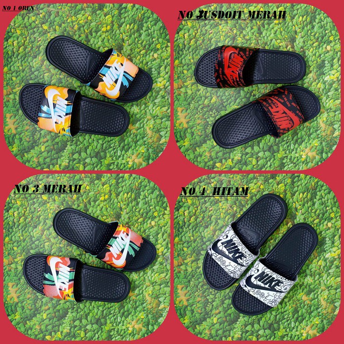 PROMO COD !! SANDAL SLIDE PRIA DAN WANITA NIK NEW ARRIVAL - 【 BISA BAYAR DITEMPAT 】