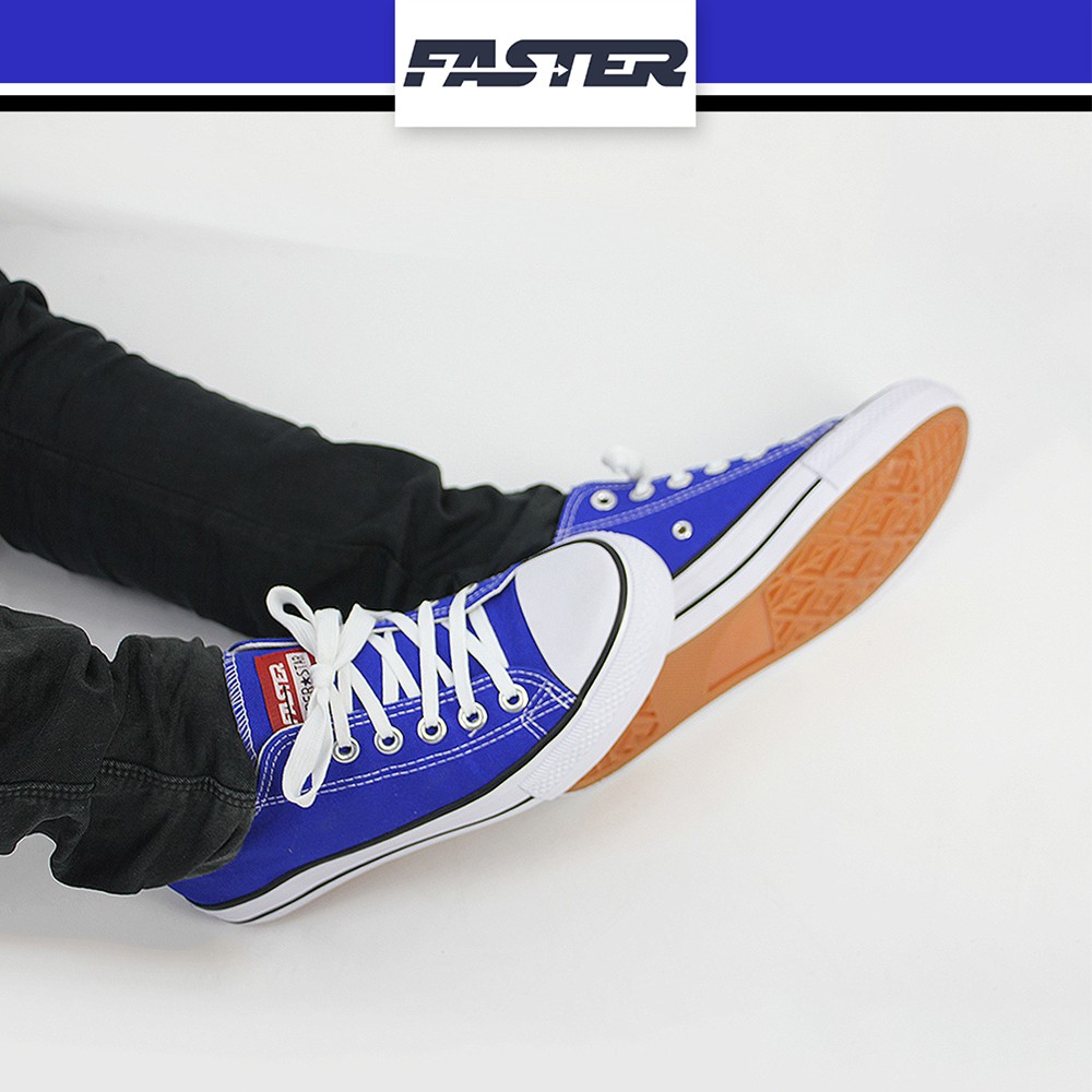 Faster Sepatu Sneakers Casual Kanvas Pria &amp; Wanita 1603-01 &amp; 03 Size 36-45