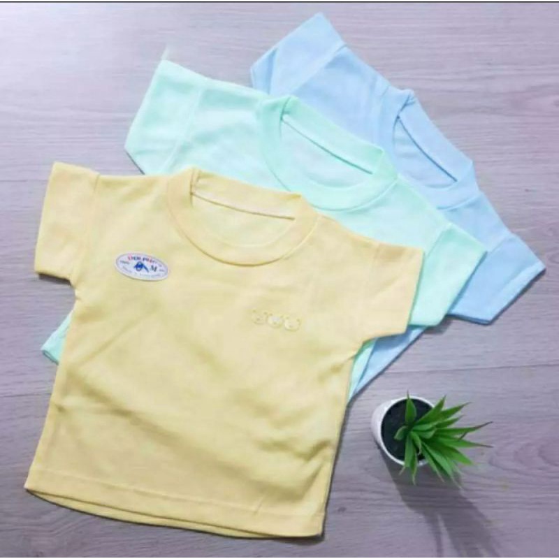 3pcs Kaos Oblong Lengan Pendek Dolphin // Baju Oblong Atasan bayi mix 3 warna