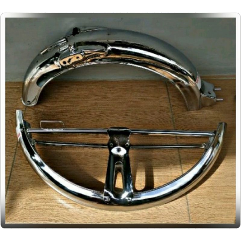 slebor spakbor honda cb100 set depan belakang crome model orian