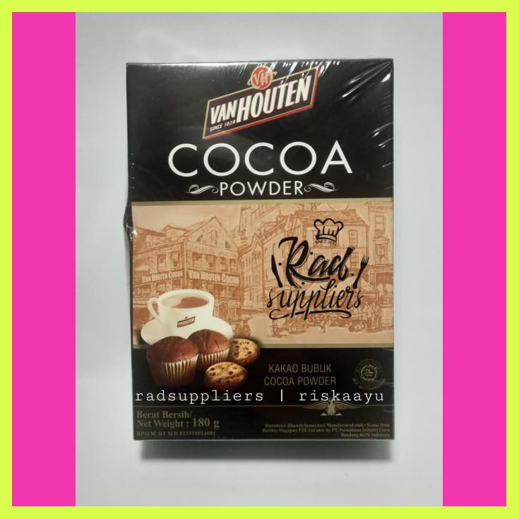 

VAN HOUTEN COCOA POWDER KEMASAN BESAR 180GRAM, CHOCOLATE POWDER..