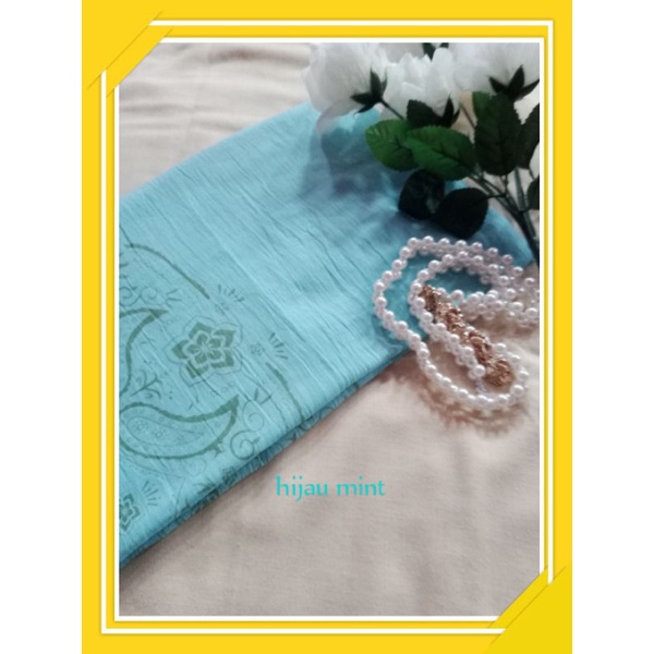 pashmina motif_warna hijau mint _ hijab Preloved