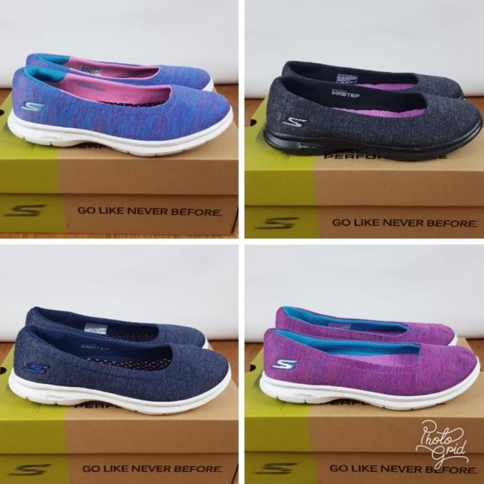 New Skechers Go Step Ballet Flat Canvas for women