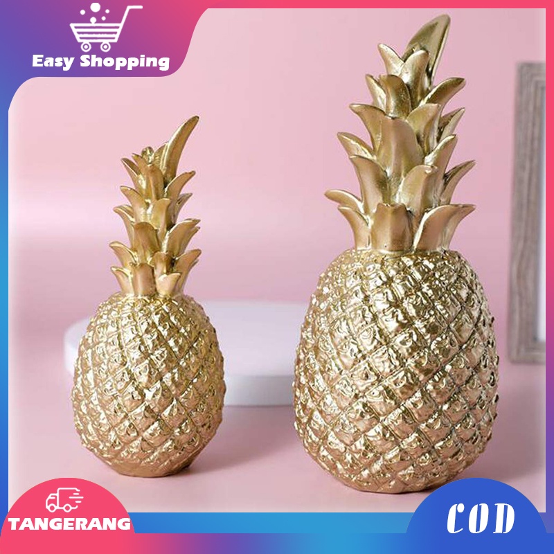 Dekorasi Desain Nanas Warna Emas Pajangan Nanas Tempat Pajangan Nanas Untuk Meja Dekor - Pineapple Ornament