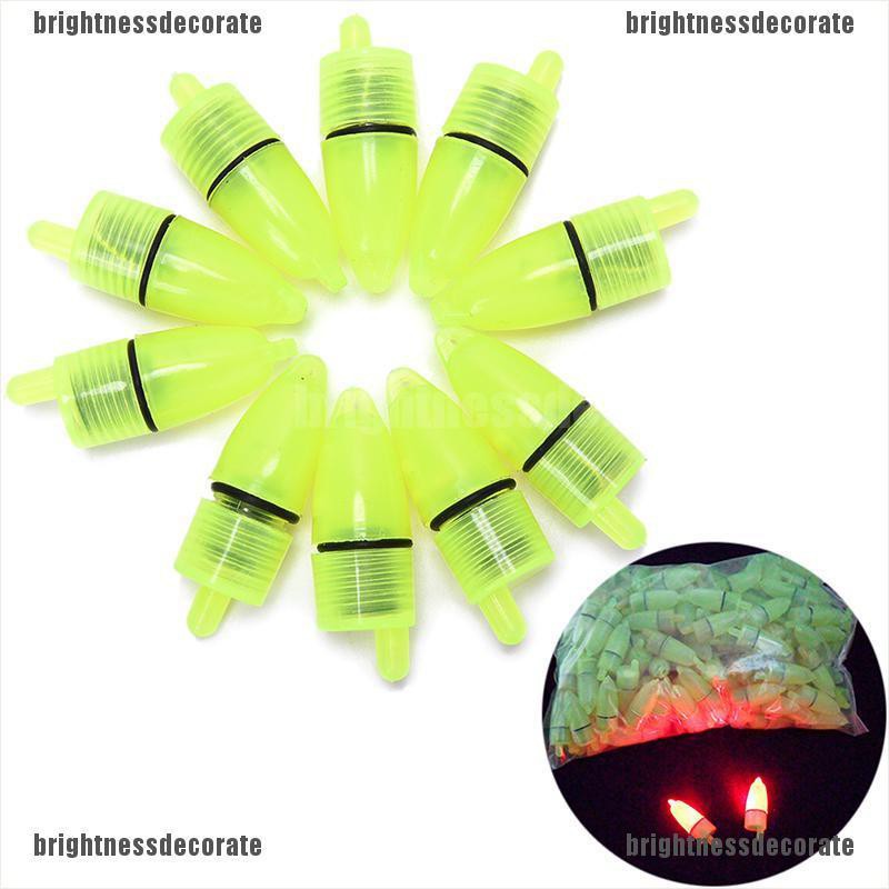 brigid 10 Pcs Pelampung Pancing dengan Lampu LED dan Alarm Peringatan