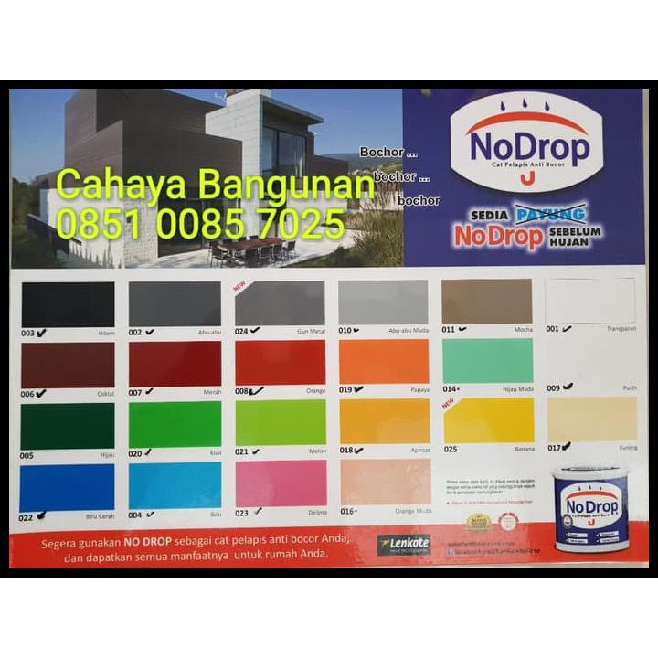 No Drop Galon 4kg 4 Kg Nodrop Cat Pelapis Anti Bocor Aquaproof Warna Shopee Indonesia