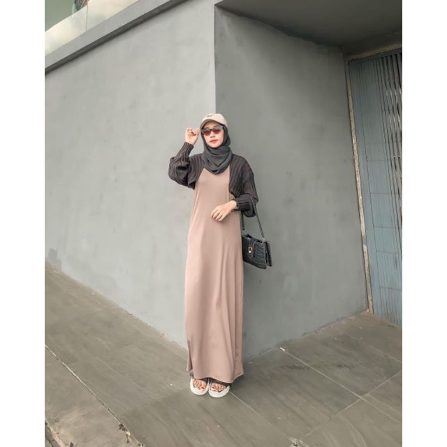 INNER DRESS LENGAN PENDEK / INNER DRESS KNIT LENGAN PENDEK