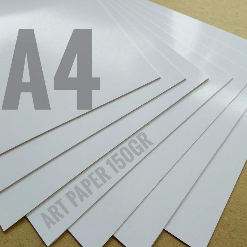 

( 100 Lembar ) Kertas Art Paper 150 Gsm Uk A4 / 21 cm X 29.7 cm