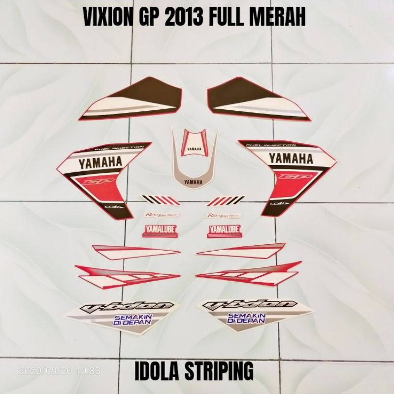 Striping Vixion GP 2013 Full Merah